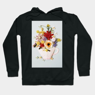 Printed Tea pot flower Hoodie